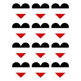 Generisch Pack of 12 Stickers German Empire Heart Weatherproof and UV Protection Set