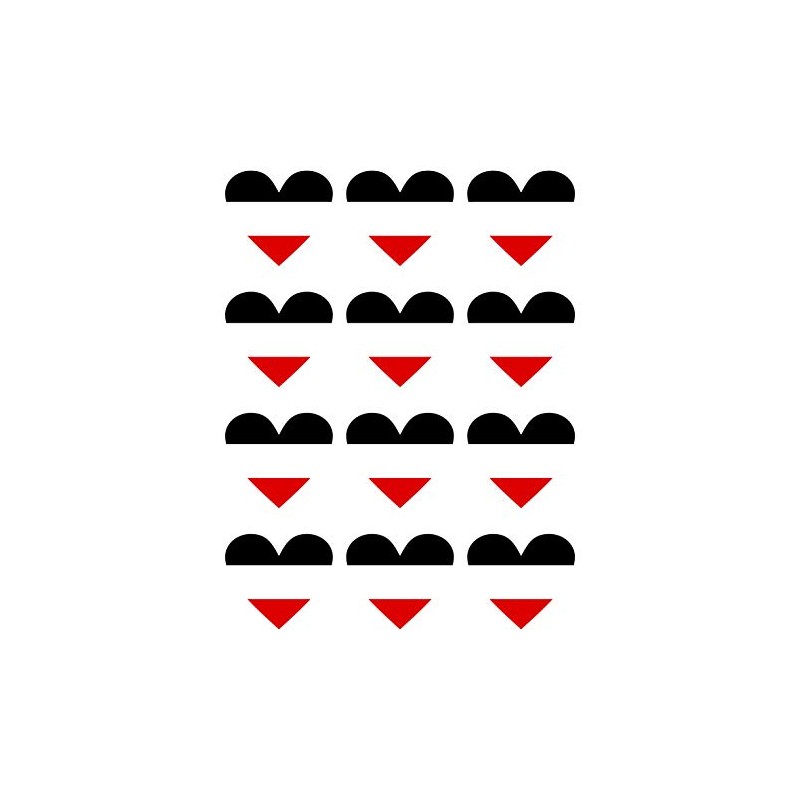 Generisch Pack of 12 Stickers German Empire Heart Weatherproof and