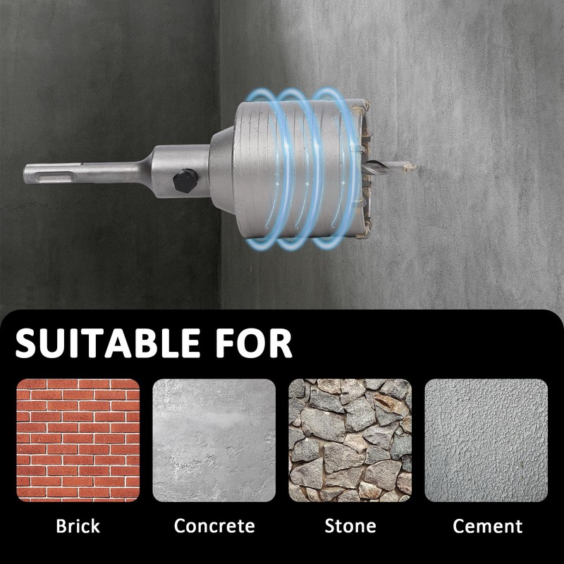 WGLOSI 9PCS Concrete Hole Saw Kit,Masonry Hole Saw with SDS