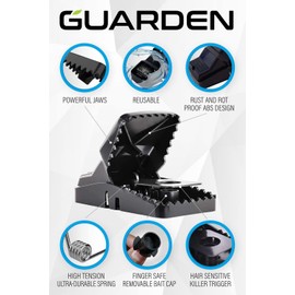 Rat Traps Indoor (2 Pack) Catch Rats, Mice, and Voles Fast with These Simple to Bait, Safe to Set, Non Electric Rat Trap for Home, Yard, and Barn