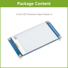 waveshare 2.7inch Passive-Powered E-Paper Module, Novel Passive NFC Technology, No Battery Required, No More Battery Life Trouble, Black and White Display Colors
