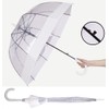 ThreeH Clear Dome Umbrella Windproof Lightweight Transparent Bubble Surface Automatic