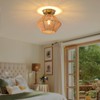 Boho Ceiling Light Fixture, Coastal Handmade Woven Light Fixtures Ceiling