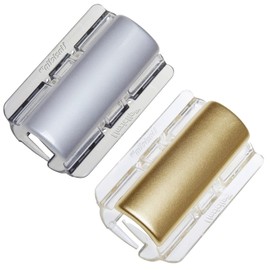 Topkids Accessories 2pc 8cm/3.2" Secure Grip Tube Claw Clips Hair Clips Women Hair Claw Clip Hair claw clips Hair Clips Hair Accessories for Women Girls hair clips Claw Clip (Maxi, Silver & Gold)