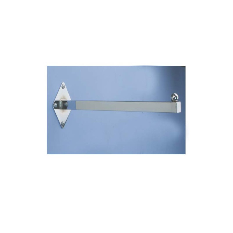 12" Wall Mount Straight Square Tube Faceout Hook, Heavy Duty