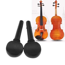 YINETTECH Ebony Tuning Pegs 4-Piece Violin Tuning Pegs Swivel Shaft Set 4/4 Size Artificial Wood Replacement