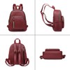 YANAIER Women Leather Backpack Purse Anti-Theft Mini Backpack Casual Waterproof