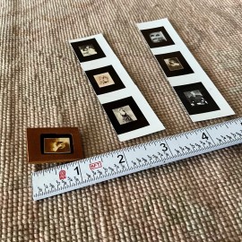 Tyler Pat Tyler Dollhouse Miniature Natural Leather Picture Photo Image Frame 2276