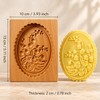 Wooden Cookie Mold for Baking – Carved Flower Embossing Design
