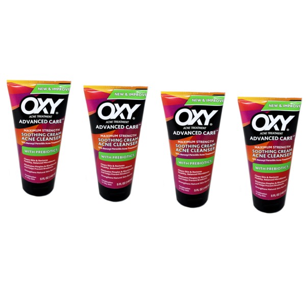 Oxy Acne Cleanser Maximum Strength 5 Ounces (Pack of 4)