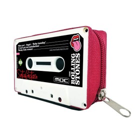 MANCHA DE CREACIÓN - Cassette Wallet with Audio Cassette Zipper Original Design Retro Vintage for Men and Women, gray, Vintage