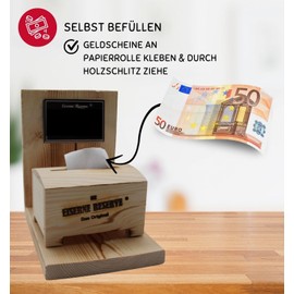 Original Funny Money Gifts for 70th Birthday Gift Ideas for Men and Women - Money Box Text Black/W Happy Birthday 70th Birthday