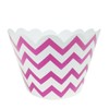 Wrapables Set of 20 Standard Size Chevron Cupcake Wrappers, Hot