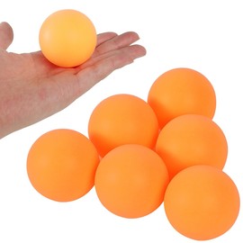 TKY Ping Pong Balls 5.5cm Large Practice Event Ball Solid Plastic (Orange 6 Pack)