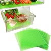 Zodazoqa 6Pcs Breathable Refrigerator Liners, Washable Reusable, Green