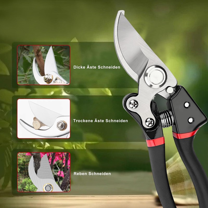 SURFOU Garden Shears Bypass Garden Shears Small Garden Scissors for