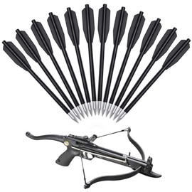 Crossbow Bolts Arrows 6.3" Plastic Hunting Arrows for 50-80lbs Mini Crossbow Archery Pistol - Fishing Hunting Target Practice (Pack of 36) Black