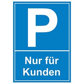 Customer Only Security Sticker - Weatherproof Warning Sticker with Parking Pictogram for Reserved Customer Parking TC-030