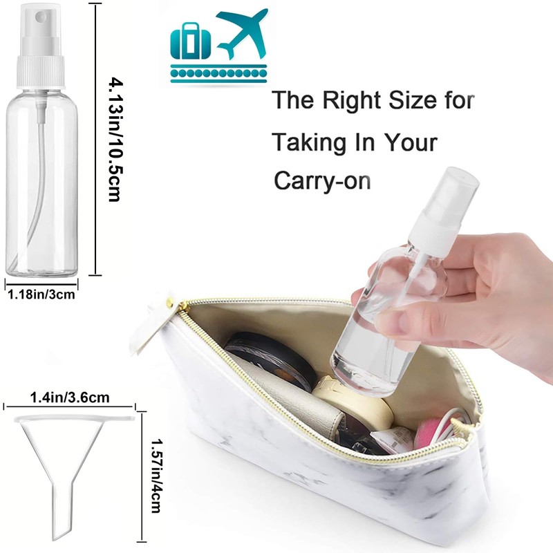 dhrbsx Spray Bottles, 2oz/50ml Clear Empty Fine Mist Plastic Mini