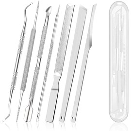 Kit de Herramientas para Uñas Encarnadas, 7PCS Set de Manicura de Acero Inoxidable, Tratamiento de Manicura para Uñas Limpieza Reparación Herramientas