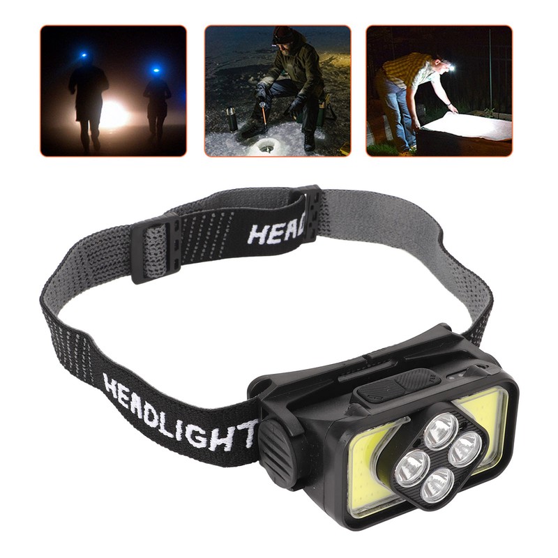 COB Head Lamp USB Rechargeable Led Head Lamp IPX4 Waterproof