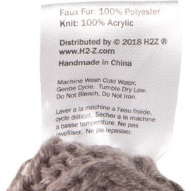 Pavilion Gift Company Charcoal Gray-Weave Knit & Faux Fur Infinity Scarf, One Size