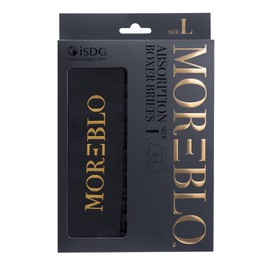 iSDG Moreblo Stylish Boxer Shorts, Prevents Urine Leak (Large: Waist: 33.1 - 37.0 inches (84 - 94 cm), Black)