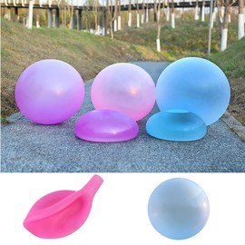 Bola de burbujas rellena de agua de 36 pulgadas, bola de globo de burbujas para inflar, bola de TPR creativa para niños, juguete de inyección de agua, diversión para fiesta, juego al aire libre (rosa)