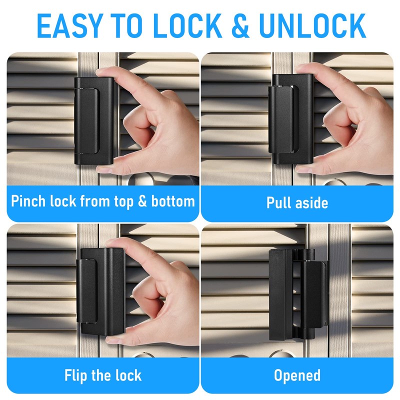 Steinwhale 2Pack Home Security Door Reinforcement Lock, Childproof Safety Door