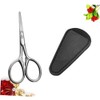1set Portable Beard Scissors and Beauty Scissors Pu Cover Small