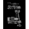 Pedal-Operated Drum Beater and Cymbal Sounder Patent Print Black Matte