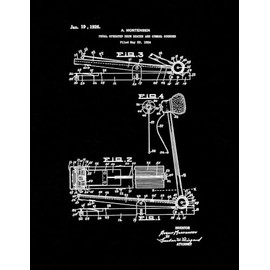 Pedal-Operated Drum Beater and Cymbal Sounder Patent Print Black Matte (18" x 24") M15209