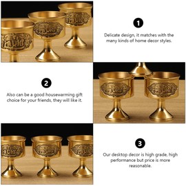 Alipis 2 Pcs Retro Decorative Cup Handmade Collection Engraved Wine Cup Boys and Girls' Favourite Decor