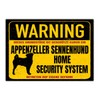 Appenzeller Mountain Dog Sign Warning Security System Door Sign Dog