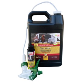 Chick Fresh Odor Eliminator for Backyard Chickens. Makes 1 Gallon of Solution Eliminates Coop, Brooder Odor, Etc. Concentrate w/ 128 oz Empty Sprayer