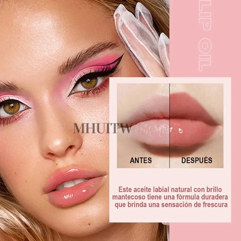 Kit 6pzs Aceites Labios Cristal Gloss Hidratantes Durables