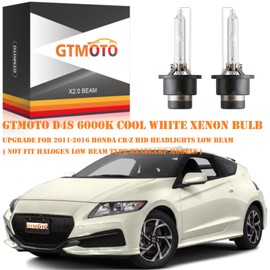 GTMOTO para 2011 2012 2013 2014 2015 2016 Honda CRZ CR-Z HID faros delanteros D4S xenón, 33116-SZT-G01 Toshiba Harison OEM Proyector luces de repuesto directo, 6000 K blanco brillante, paquete de 2