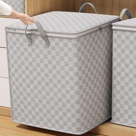 150L Large Capacity Clothes Storage Bag (56*45*56cm), Upgraded Wear-resistant Material Compilation, Foldable, Moisture-proof and Dust-proof, Wide Handle Zipper Design:_30L Moisture-resistant