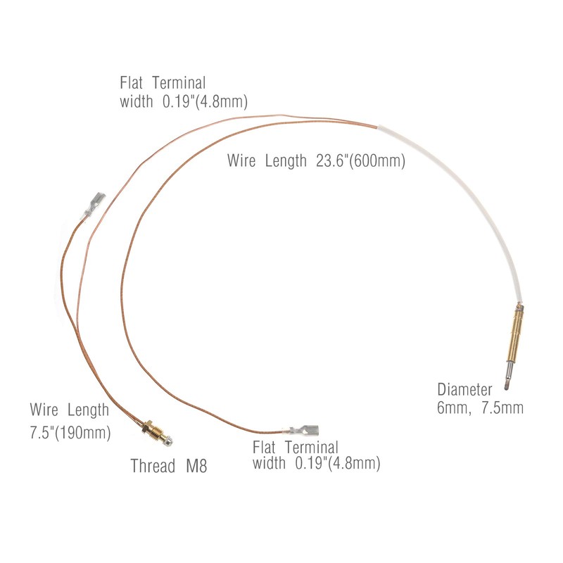 Timsec Patio Heater Thermocoupler and FD4 Dump Switch, 23.5" Longer