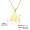 KKJOY Cat with Tilted Head Necklace Stainless Steel Cute Pet