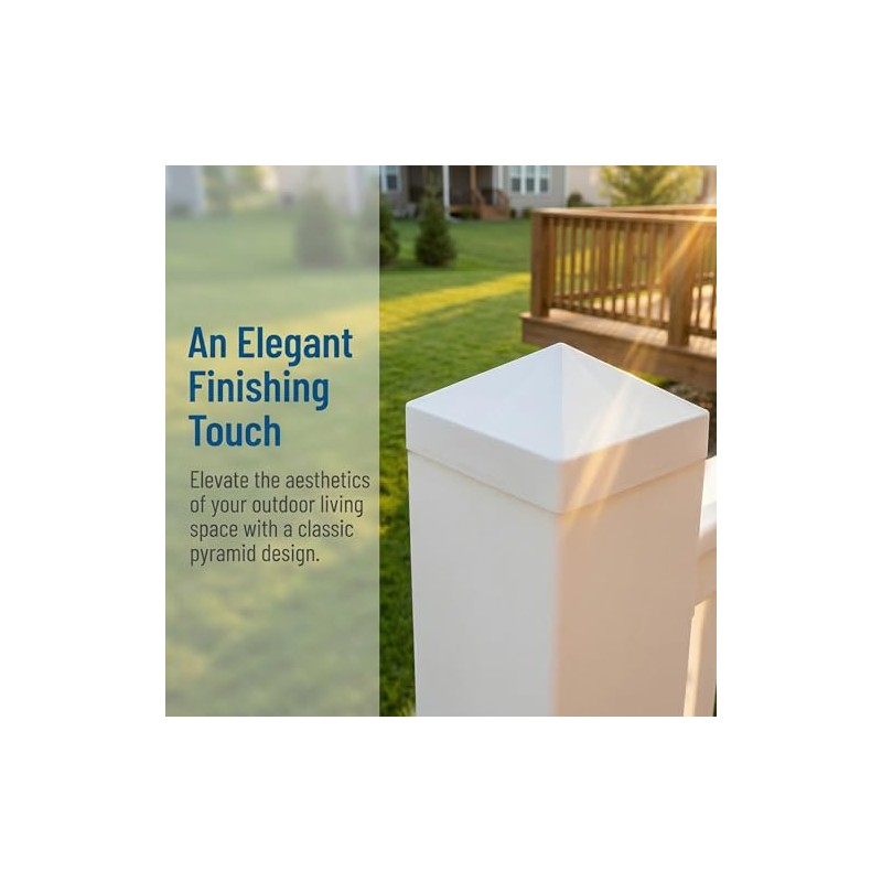 Hiceeden 12 Pack 5" x 5" Vinyl Fence Post Caps,