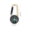 Gatuida 2pcs Multifunctional Compass Carabiner Graduated Zinc Alloy Keychain for