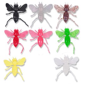 East Rain UV Coating PVC Bee Fly Soft Bait for Freshwater Fishing (1.6g/0.06oz. 4.2cm/1.65in 8 Color Options)