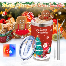 Mzoyell Christmas Holiday Birthday Gift for Woman, Thoughtful Christmas Spa Gift Basket for Women Man, 11 Pcs Thanksgiving Gift Set for Friends Sisiter Mom Dad Wife. Xmas Tumbler Hat Sock Spa Gift Box