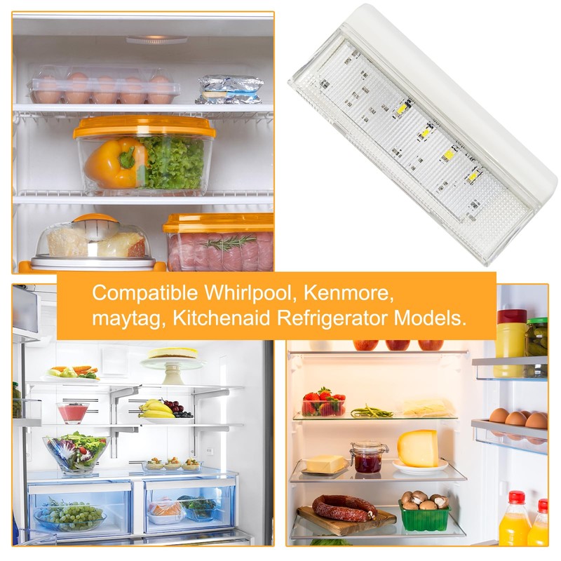 W10515057 Refrigerator LED Light Board Compatible with Whirlpool Kenmore Maytag