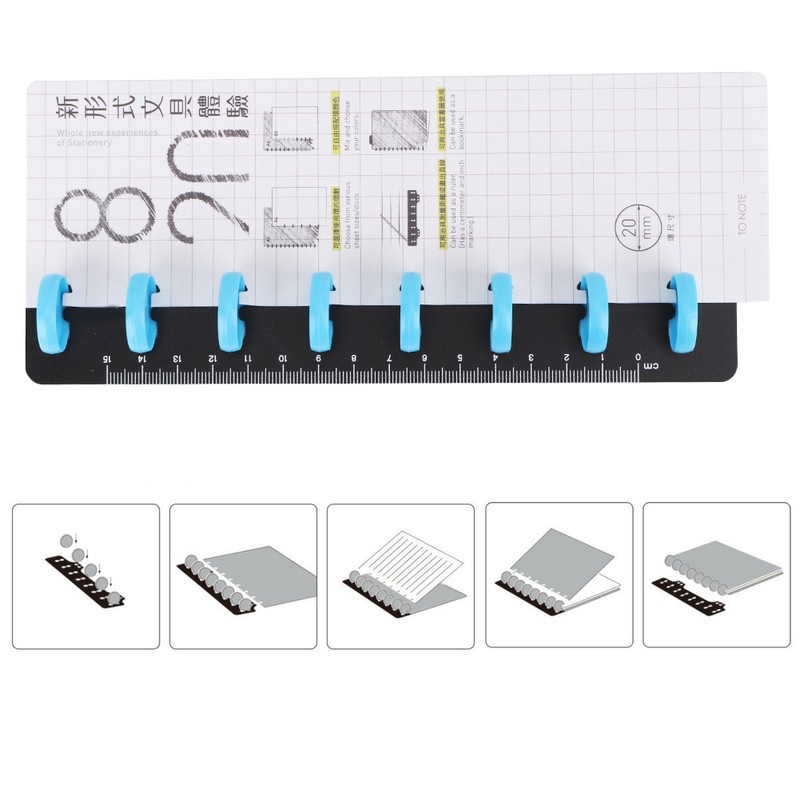 Mushroom Notebook Marking Punching Accessories Ruler Mushroom Buckle (A5 8