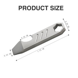 Titanium EDC Pry Bar with Bottle Opener Function, Mini Upgraded with Scale and Screwdriver Keychain Multi-function Pocket EDC Tools Scraper Opener for Outdoor and Indoors