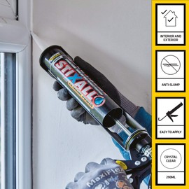 Everbuild Stixall – Extreme Power Sealant and Adhesive – Waterproof – Crystal Clear – 290ml