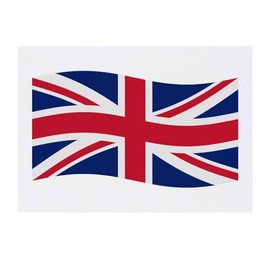 Azeeda 'Winkende britische Union Jack-Flagge' Temporäres Tattoo - Hautfreundlicher & Ungiftiger Abziehbild · Wasserfest (TO00068459)