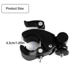 GroveEss Universal Quick Release Pipe Clamp Mounts,Super Clamp with Non-slip Threads,for Webcam Microphone Cameras Music Stands Motorcycles Bikes